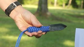 Custom Tanto Knife with Quick Release Paracord Handle Wrap [upl. by Rosenberger]