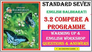 compere a programme poem 7th std question answer  chapter 32 English Balbharati Workshop  Maharas [upl. by Marcell427]