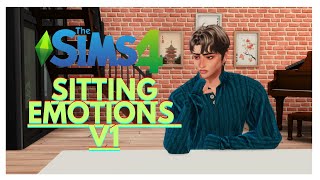 Sims 4 Animations  Sitting Emotions V1 [upl. by Kcolttam]