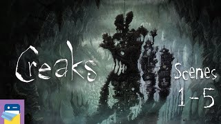 Creaks Scenes 1 2 3 4 5 Walkthrough amp iOS Apple Arcade Gameplay by Amanita Design [upl. by Procora]