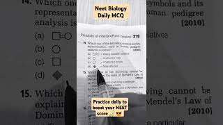 Neet daily practice questionsNeet quiz biologybook motivation neet trend viralvideo video [upl. by Ardekahs]