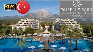 4K KEMER QUEENS PARK RAI PREMIUM TEKIROVA 2024 HOTEL GOOD BEACH RESORT ANTALYA TURKEY [upl. by Grose38]