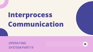 Interprocess Communication  Shared memory  Message passing  Lecture 19 [upl. by Bart]