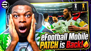 THE eFOOTBALL PES MOBILE PATCH IS FINALLY BACK 🔥 [upl. by Imojean421]