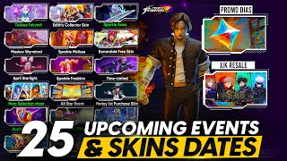 ALL 25 UPCOMING EVENTS  KOF 3  PROMO DIAMONDS  JJK RESALE AND MORE [upl. by Sucramat642]