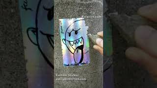 Hologram Eggshell Sticker Graffiti slaps on the pole testing [upl. by Airamanna]