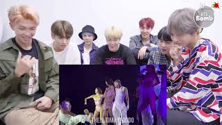 BTS REACTION BLACKPINK Wihisle concert [upl. by Yatnod]