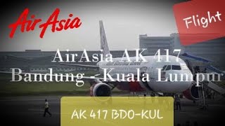 Air Asia AK 417 Bandung  Kuala Lumpur Low Cost Flight Report  Asean Basketball League Livery [upl. by Banerjee]