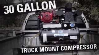 Industrial Air  30 Gallon Truck Mount 3Cylinder Air Compressor [upl. by Neukam]