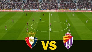 OSASUNA vs VALLADOLID  La Liga 202425  Full Match Penalties  Realistic PES Gameplay [upl. by Maidy]