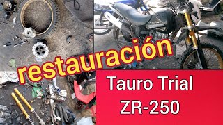 Restauración Motocicleta Tauro Trial ZR250cc [upl. by Redfield]