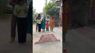 Glass Tower Challenge me Dadi fail ho Gayi 😄🤪 shorts funny comedy familychallenge funnyshorts [upl. by Ricky873]