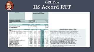 Exercice HS et bulletin de paie  accord entreprise et RTT partie 1 [upl. by Ecertal636]