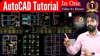 AutoCAD 2024 Tutorial For Beginners  Submission Drawing 4 Hours [upl. by Ybbor]