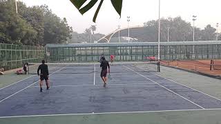 Tennis Match with legends Vishal and Monu vs Pawan and Sameer vishaltennisitf tricks sports [upl. by Ihc]