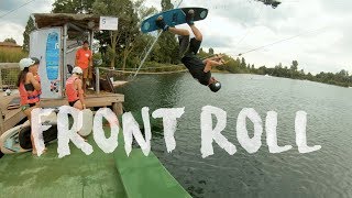 HOW TO START FRONT ROLL  WAKEBOARDING  CABLE [upl. by Boff]