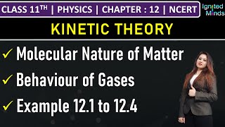 Class 11th Physics  Molecular Nature of Matter  Behaviour of Gases  Example 121 to 124 [upl. by Atrebor877]