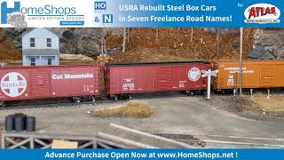 Atlas USRA Rebuilt Steel Boxcar Announcement 1 [upl. by Craig585]