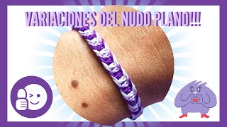 Pulsera NUDO PLANO TRES colores  Pulsera de hilo [upl. by Shadow]