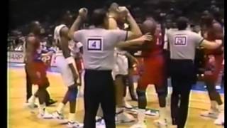 Derrick Coleman vs Armen Gilliam fight  Sixers  Nets  199293 [upl. by Quince]