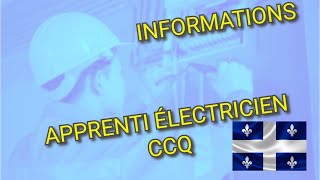 Information de la CCQ pour Apprenti électricien [upl. by Yacov]