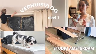 Intrekken studio in AMSTERDAM  Verhuisvlog deel 1 [upl. by Chaker]