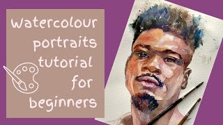 Watercolour portraits tutorial for beginners  part one [upl. by Billie]