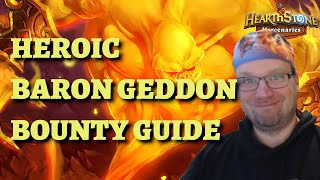 HEROIC Baron Geddon bounty guide Hearthstone Mercenaries Blackrock Mountain PvE [upl. by Lorena]