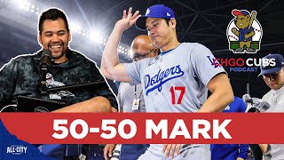 Shohei Ohtani is first to 5050 mark in threehomer game will the Cubs get Juan Soto  CHGO Cubs [upl. by Dun]