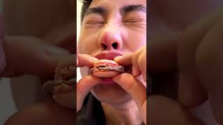 Macaron Maca Maca immersive mukbang Macaron my brother watches my daily foodie eating oh my [upl. by Olivette]