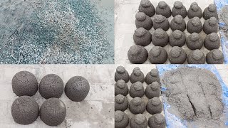 ASMR new tutorial grey concrete powder with white black stony texture [upl. by Etnomal]