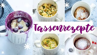 5 schnelle Tassen Rezepte für die Mikrowelle  Tassenkuchen amp Tassen Essen in 5 Minuten [upl. by Pavkovic]