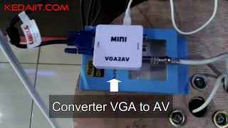 1080P Mini Digital VGA to RCA AV TV CVBS Converter with audio for PC [upl. by Sanchez]