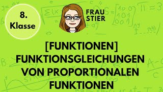 Funktionsgleichung von proportionalen Funktionen mit Proportionalitätsfaktor Proportionalfaktor [upl. by Epoh38]