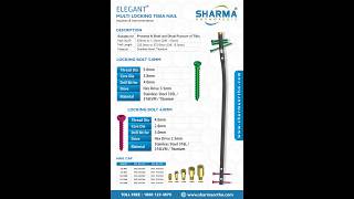 ELEGANT® MULTI LOCKING TIBIA NAIL  Sharma orthopedic [upl. by Licastro]