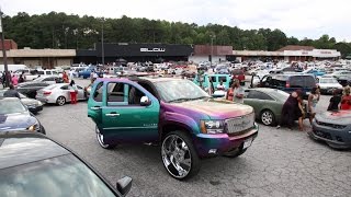 WhipAddict StuntWorld Block Party Custom Cars Big Rims Atlanta GA [upl. by Sachi]