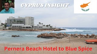 Pernera Beach Hotel to the Blue Spice Restaurant Pernera Cyprus [upl. by Odessa941]