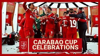 Liverpools Dressing Room Celebrations  Carabao Cup Winners 2024 [upl. by Clere]