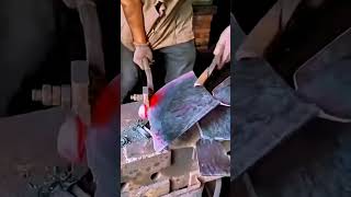 cutting knife making iron factory subscribe Thieftreks [upl. by Yengac]