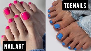 Excellent designs of new latest toe nails Solid colors toe nails Pedicure trends of ladies in 2024 [upl. by Joachim225]