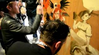 Live Painting by Ashley Woods and Rufus Dayglo at RVHK Part 4 [upl. by Anotyad]