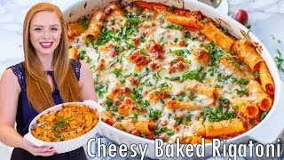 Extra Cheesy Baked Rigatoni Recipe EASY Dinner Recipe Idea amp Ultimate Comfort Food [upl. by Schapira462]