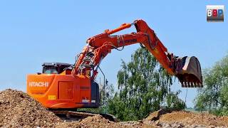 HITACHI Zaxis 225 US LC Neubaustrecke Wendlingen  Ulm PFA 21 ab Oberboihingen [upl. by Ellehcram]