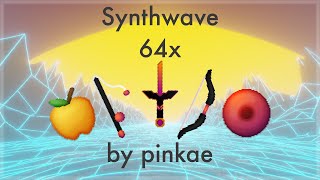 synthwave 64x by pinkae 189 Bedwars Texture Pack [upl. by Euqirne]