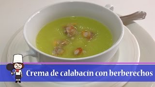 Crema de calabacín con berberechos  Recetas Fáciles [upl. by Tombaugh706]