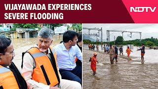 Andhra Rain News  Incessant Rainfall Causes Flooding In Vijayawada Over 100 Trains Cancelled [upl. by Cordalia740]