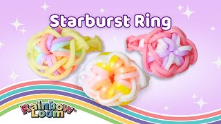 Starburst Ring Rainbow Loom Tutorial by Angelynn TutorialsByA™  Beginner Level Design [upl. by Orlena]