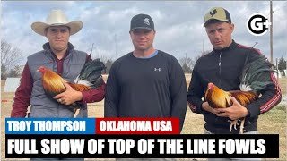 TROY AND RAQUEL THOMPSON GAMEFOWLS  OKLAHOMA USA [upl. by Tesler]