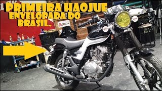 Haojue Chopper road com faixas personalizadas mais Técnicas de Envelopamento com Diomédes de Souza [upl. by Karli]