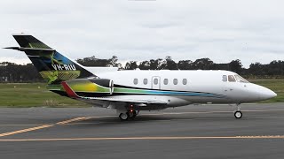 Hawker 800XP Mini Jet  Landing at Bendigo Airport [upl. by Edora714]